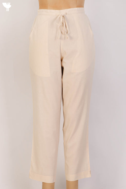 Cambric Cotton Pants With Elasticated Waistband
